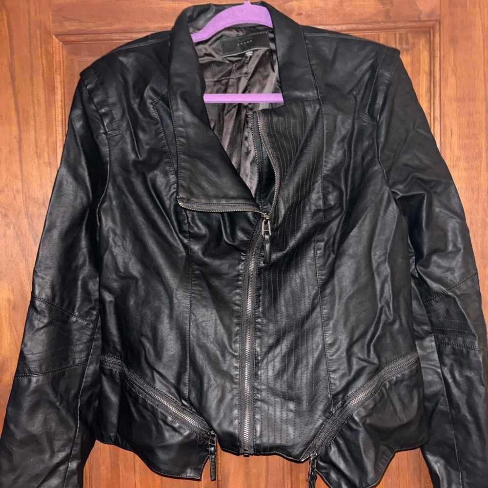 Blank NYC Women's Black Leather Jacket